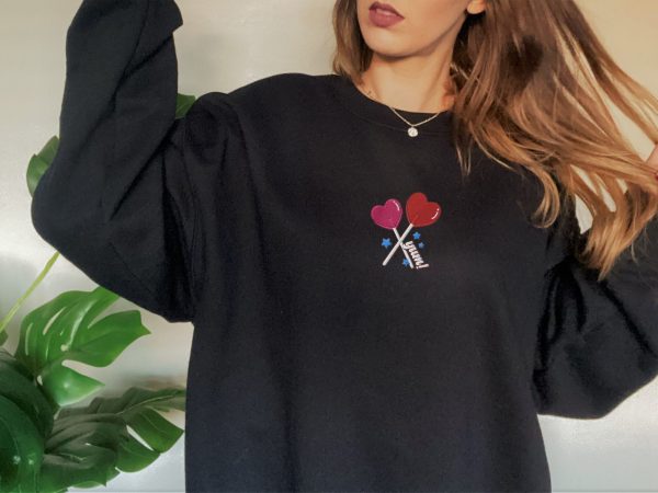 Embroidered Valentine’s Day Love Sweatshirt Shirt