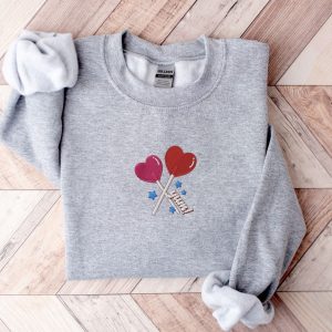 Embroidered Valentines Day Love Sweatshirt Shirt 3