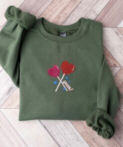 Embroidered Valentine's Day Love Sweatshirt Shirt 3 Embroidered Valentines Day Love Sweatshirt Shirt 4
