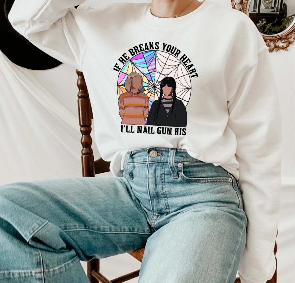 Enid And Wednesday Split Window Friends Quote Sweatshirt Shirt