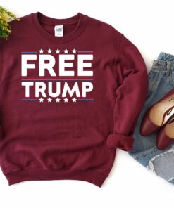 Free Trump Not Guilty Conservative Pro America Hoodie 3