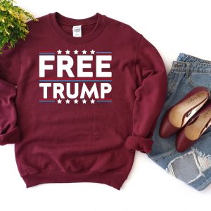 Free Trump Not Guilty Conservative Pro America Hoodie 3