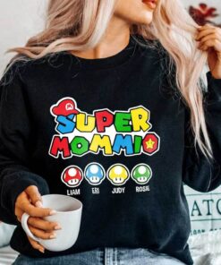 Funny Gamer Custom Super Mommio Birthday Gift T Shirt 1