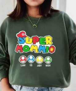 Funny Gamer Custom Super Mommio Birthday Gift T Shirt 2