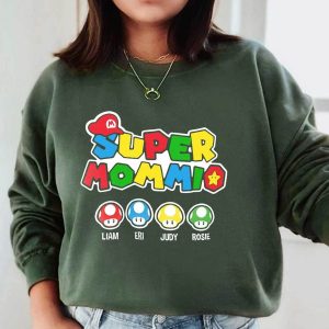 Funny Gamer Custom Super Mommio Birthday Gift T-Shirt