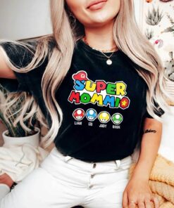 Funny Gamer Custom Super Mommio Birthday Gift T Shirt 3