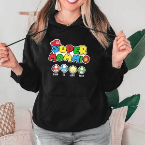 Funny Gamer Custom Super Mommio Birthday Gift T Shirt 5