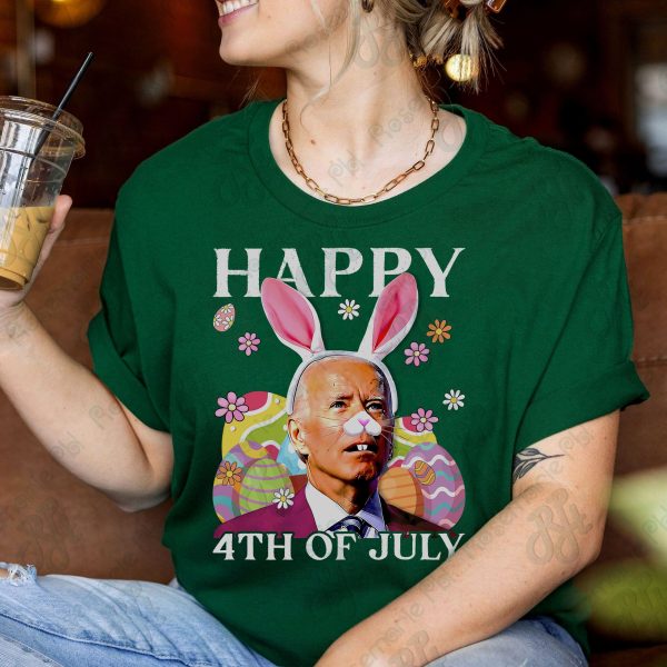 Funny Happy 4th Of July Biden Easter Shirt