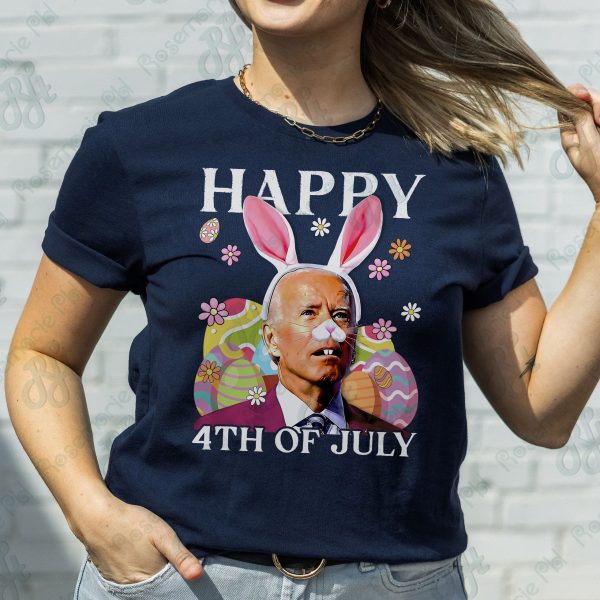 Funny Happy 4th Of July Biden Easter Shirt