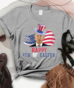 Funny Joe Biden Happy 4th Of Easter Confused July Shirt 1
