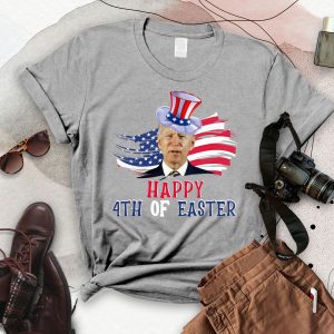 Funny Joe Biden Happy 4th Of Easter Confused July Shirt