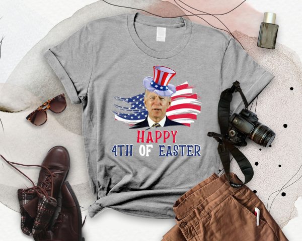 Funny Joe Biden Happy 4th Of Easter Confused July Shirt