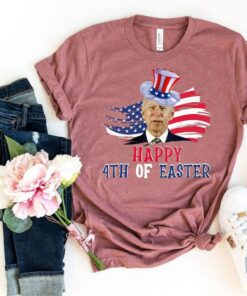 Funny Joe Biden Happy 4th Of Easter Confused July Shirt 2