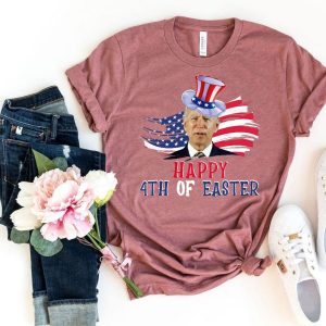 Funny Joe Biden Happy 4th Of Easter Confused July Shirt