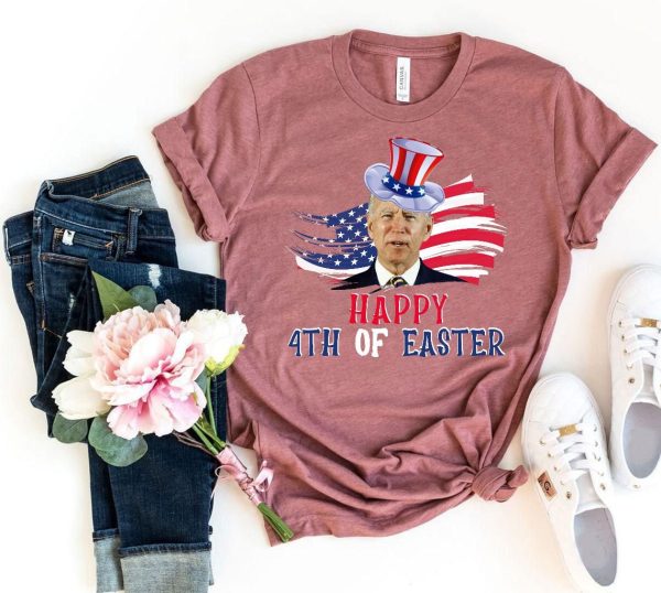 Funny Joe Biden Happy 4th Of Easter Confused July Shirt