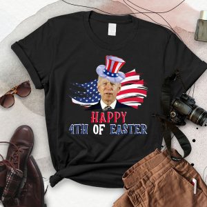 Funny Joe Biden Happy 4th Of Easter Confused July Shirt 4