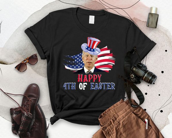 Funny Joe Biden Happy 4th Of Easter Confused July Shirt