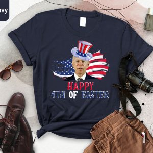 Funny Joe Biden Happy 4th Of Easter Confused July Shirt 5