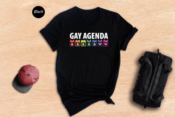 Funny LGBT Pride Month Gay Agenda T Shirt