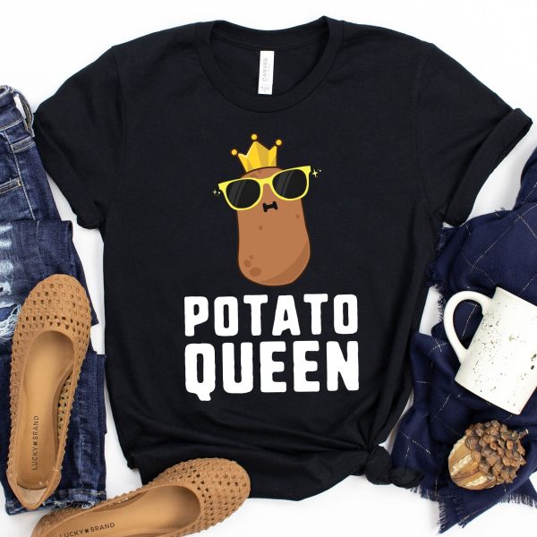 Funny Potato Queen Kids Boys Girls T-Shirt