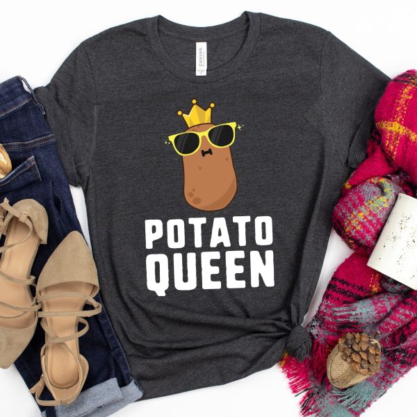 Funny Potato Queen Kids Boys Girls T-Shirt