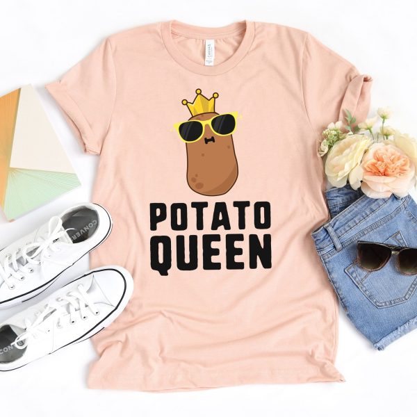 Funny Potato Queen Kids Boys Girls T-Shirt