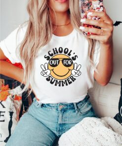 Funny Smiley Schools Out For Summer Shirt 1 Funny Smiley Schools Out For Summer Shirt 2