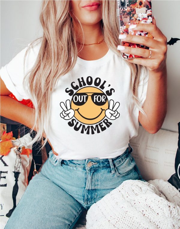 Funny Smiley Schools Out For Summer Shirt