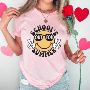 Funny Smiley Schools Out For Summer Shirt 3