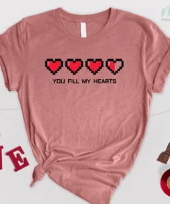 Funny You Fill My Hearts Gamer Valentine Boyfriend Shirt 1 Funny You Fill My Hearts Gamer Valentine Boyfriend Shirt 2