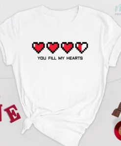 Funny You Fill My Hearts Gamer Valentine Boyfriend Shirt 2 Funny You Fill My Hearts Gamer Valentine Boyfriend Shirt 3