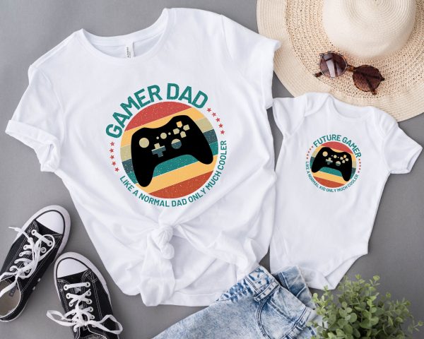 Future Gamer Dad Fathers Day Gaming Matching Shirt
