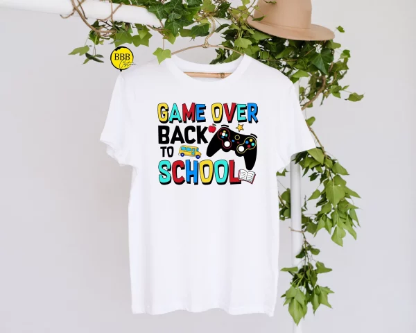 Game Over Back To School Teacher Kindergarten Video Shirt