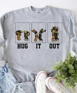 Goalie Hug Boston Hockey It Out Shirt 2 Goalie Hug Boston Hockey It Out Shirt 3