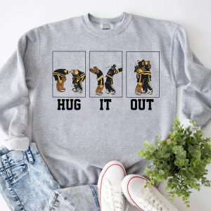 Goalie Hug Boston Hockey It Out Shirt 3