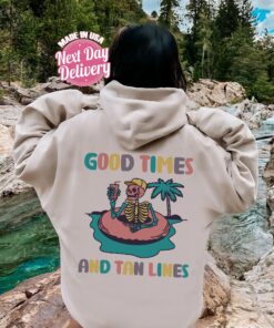 Good Times And Tan Lines Groovy Skeleton Summer Shirt 1 Good Times And Tan Lines Groovy Skeleton Summer Shirt 2
