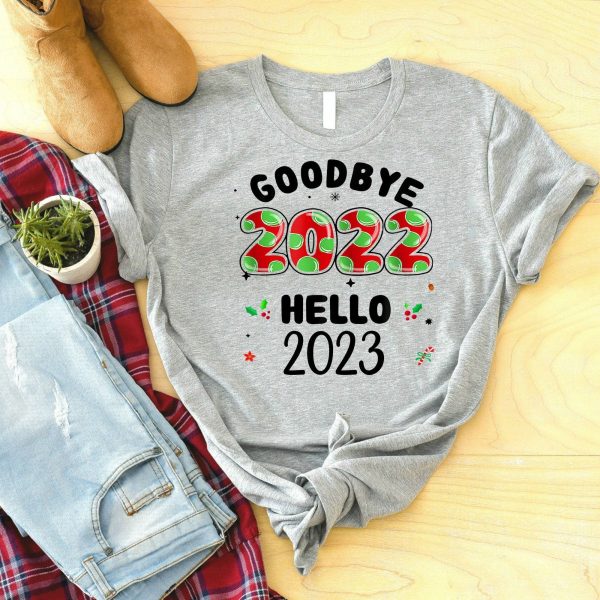 Goodbye 2022 Hello 2023 Funny New Year Tee Shirt