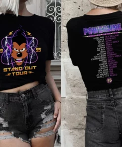 Goofy World Tour 95 2 Side Disneyland Powerline Sweater Shirt 1