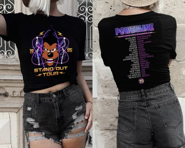 Goofy World Tour ’95 2 Side Disneyland Powerline Sweater Shirt