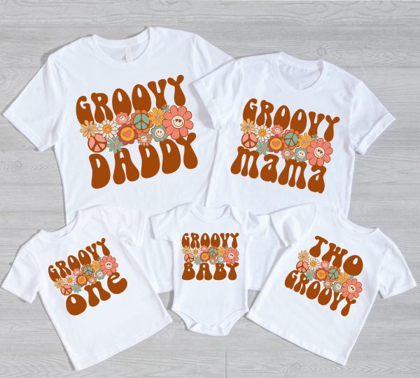Groovy Retro Family Birthday Or Baby Shower Shirt