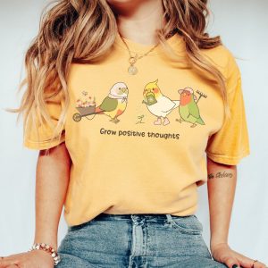 Grow Positive Thoughts Spring Birbs Mental Health Unisex T Shirt