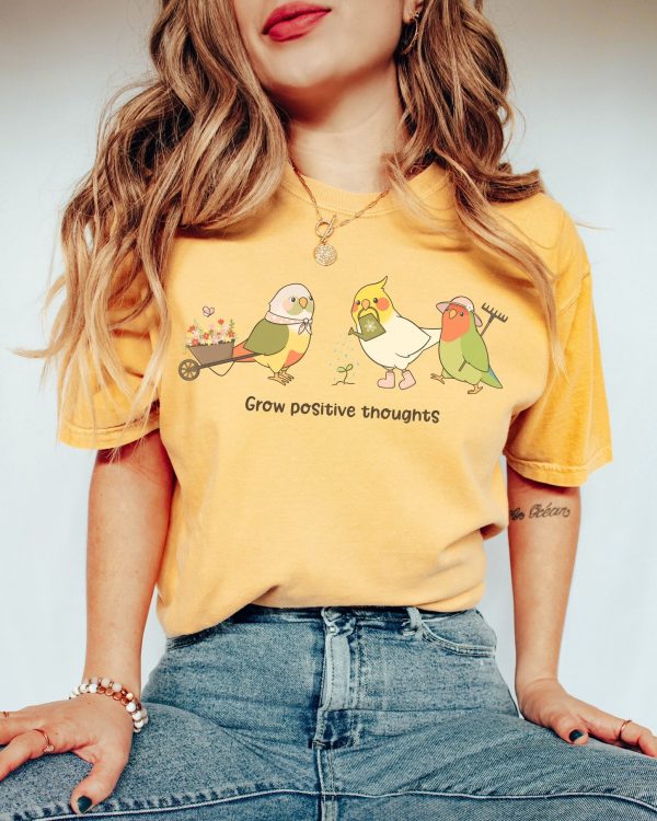 Grow Positive Thoughts Spring Birbs Mental Health Unisex T Shirt