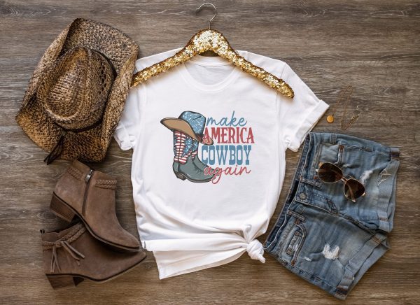 Howdy 4th Of July Make America Cowboy Again Shirt