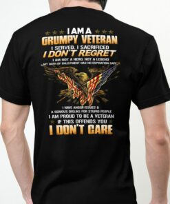 I Am A Grumpy Veteran Dad Shirt 1