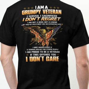 I Am A Grumpy Veteran Dad Shirt 1