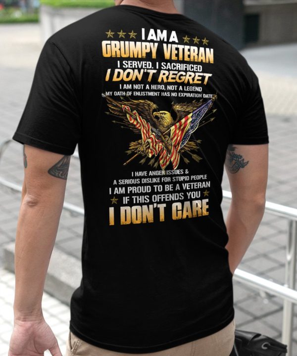 I Am A Grumpy Veteran Dad Shirt