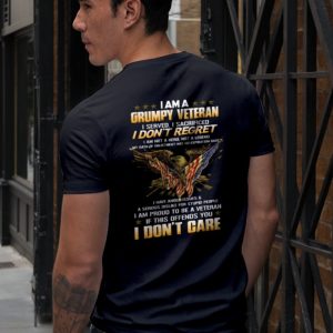 I Am A Grumpy Veteran Dad Shirt 4