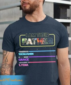 I Am Their Father Personalized Dad With Lightsabers Shirt 3