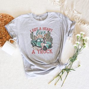 I Got A Heart Like Truck Country Music Shirt 3