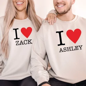 I Love My Boyfriend Custom Text Sweatshirt Hoodie 1